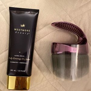 Body coverage and camouflage with applicator brush